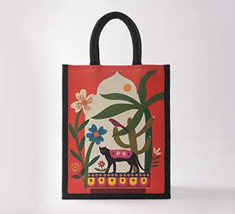 Printed jute Gift Bag