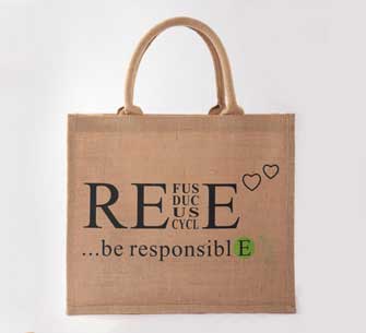 Quote Printed jute Bag